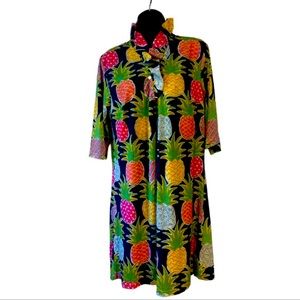 Simply Southern Pineapple Dress NWT Large